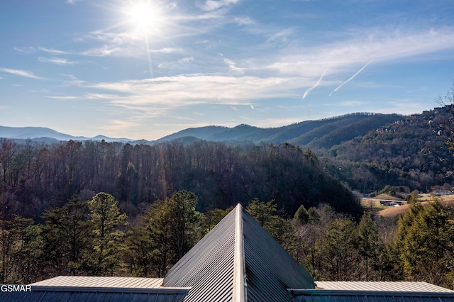 property view of mountains with a view of trees