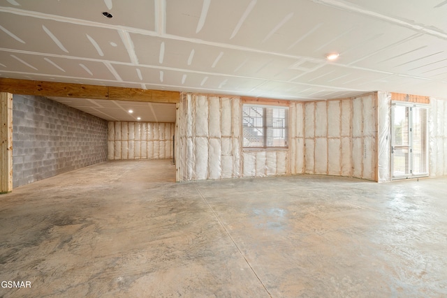 basement featuring a healthy amount of sunlight