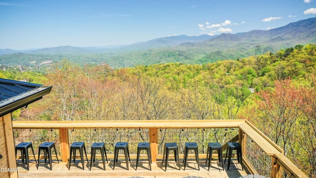 property view of mountains with a view of trees