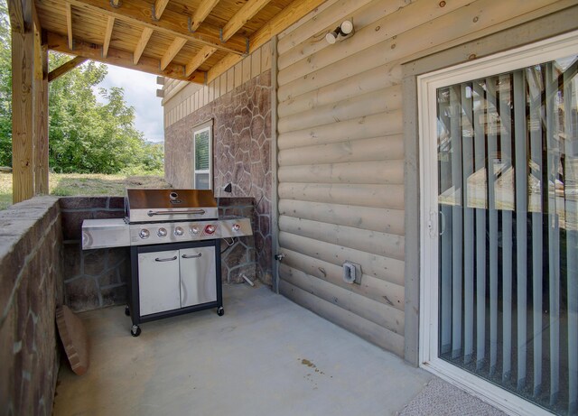 view of patio / terrace with area for grilling