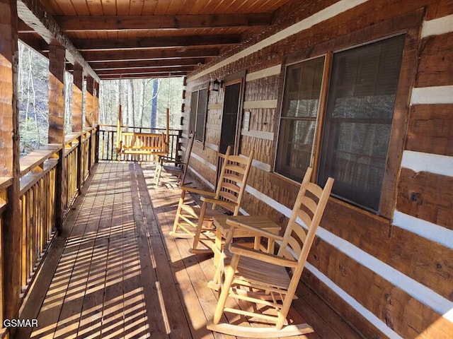 view of wooden terrace