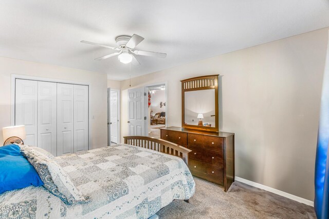 1218 Ernest Mcmahan Rd, Sevierville, TN 37862 - carpeted bedroom with a closet and ceiling fan