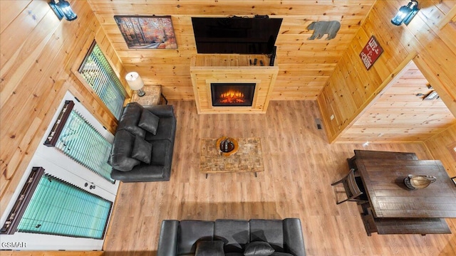 438 Alpine Mountain Way, Pigeon Forge, TN 37863 - living area featuring wooden walls and a high ceiling