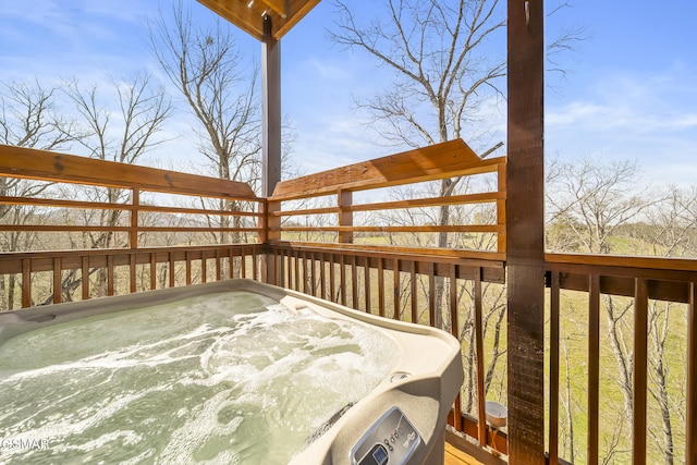 692 Stockton Dr, Sevierville, TN 37876 - deck featuring a hot tub