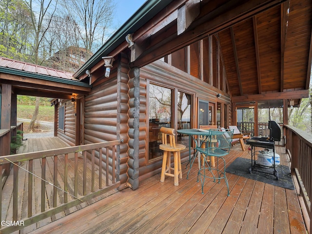 view of wooden deck