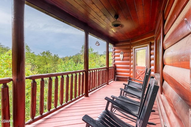 view of wooden terrace