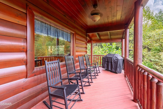 deck with grilling area