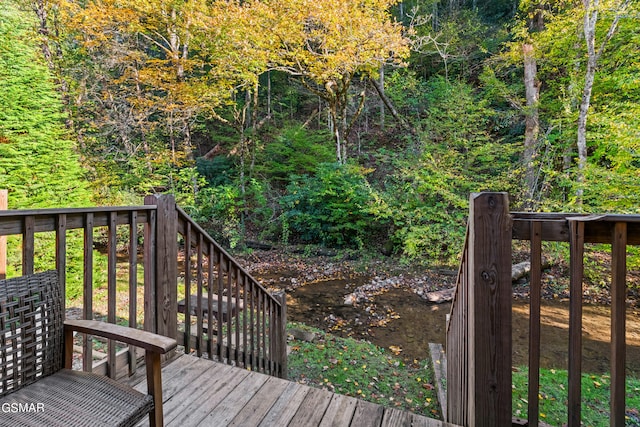 view of wooden deck