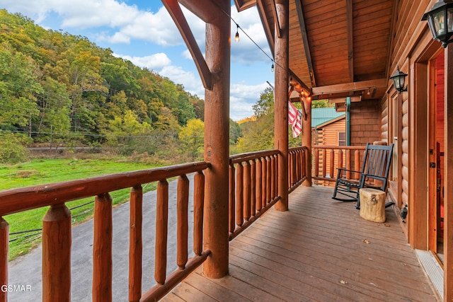 view of wooden terrace