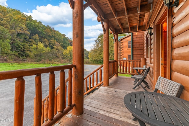 view of wooden deck