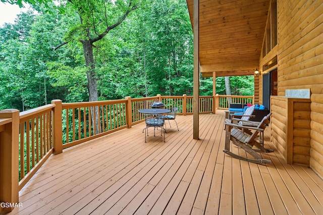 820 Pinnacle Vista Rd, Gatlinburg, TN 37738 - deck with outdoor dining area