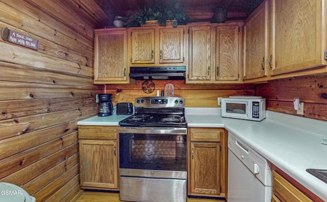 kitchen with white appliances