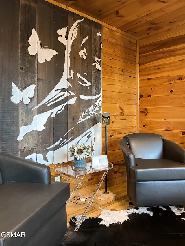 2336 Breezy Rd, Sevierville, TN 37876 - sitting room with wood walls and wooden ceiling