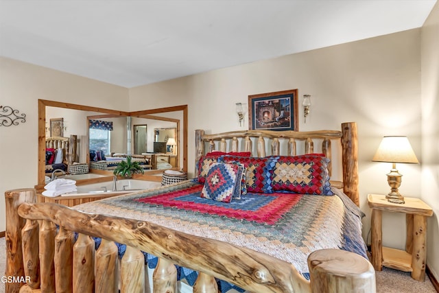 bedroom featuring carpet floors