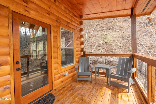 view of wooden deck