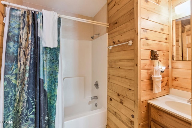 2112 Redmond Way, Sevierville, TN 37876 - bathroom with shower / bath combo with shower curtain and vanity