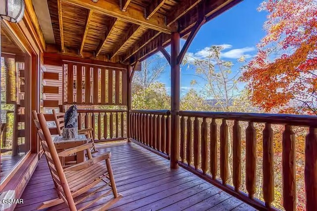 view of wooden terrace