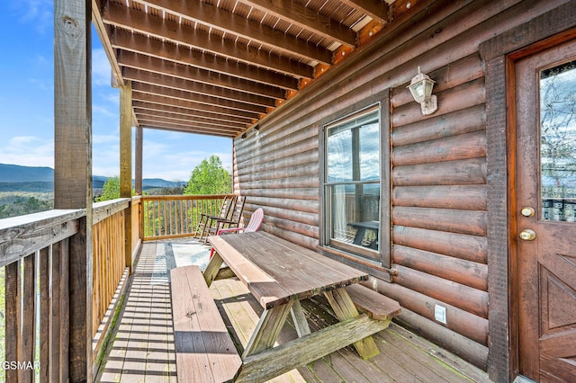 2251 Upper Middle Creek Rd Unit 8, Sevierville, TN 37876 - deck with a mountain view