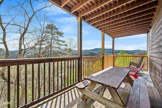 2251 Upper Middle Creek Rd Unit 8, Sevierville, TN 37876 - deck with a mountain view