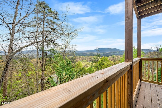 2251 Upper Middle Creek Rd Unit 8, Sevierville, TN 37876 - wooden deck with a mountain view