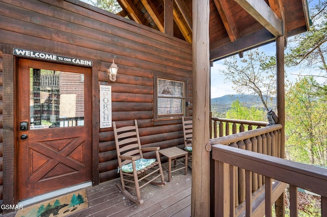 2251 Upper Middle Creek Rd Unit 8, Sevierville, TN 37876 - deck with a mountain view