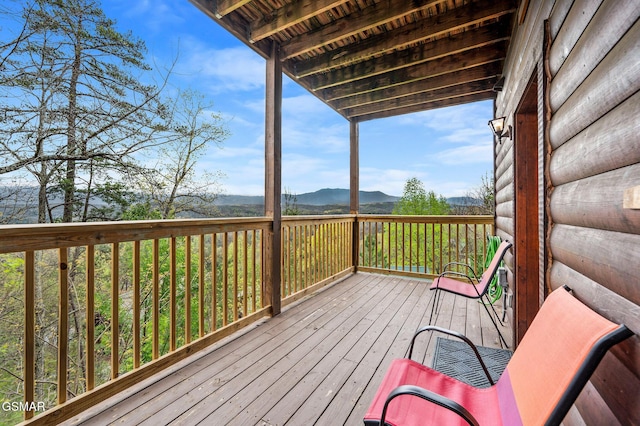 2251 Upper Middle Creek Rd Unit 8, Sevierville, TN 37876 - deck featuring a mountain view