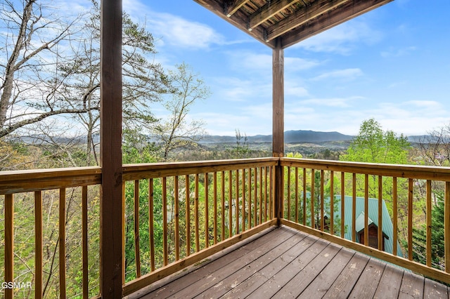 2251 Upper Middle Creek Rd Unit 8, Sevierville, TN 37876 - wooden deck featuring a mountain view