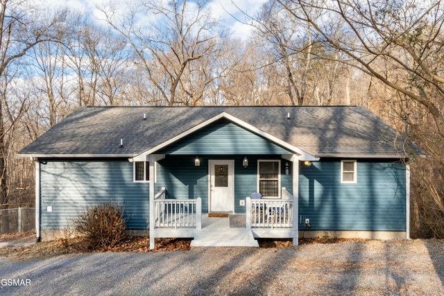 view of front of home featuring a porch