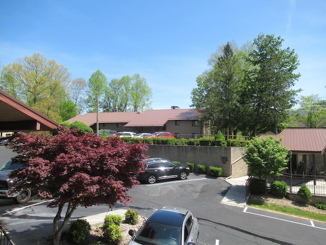 view of parking / parking lot