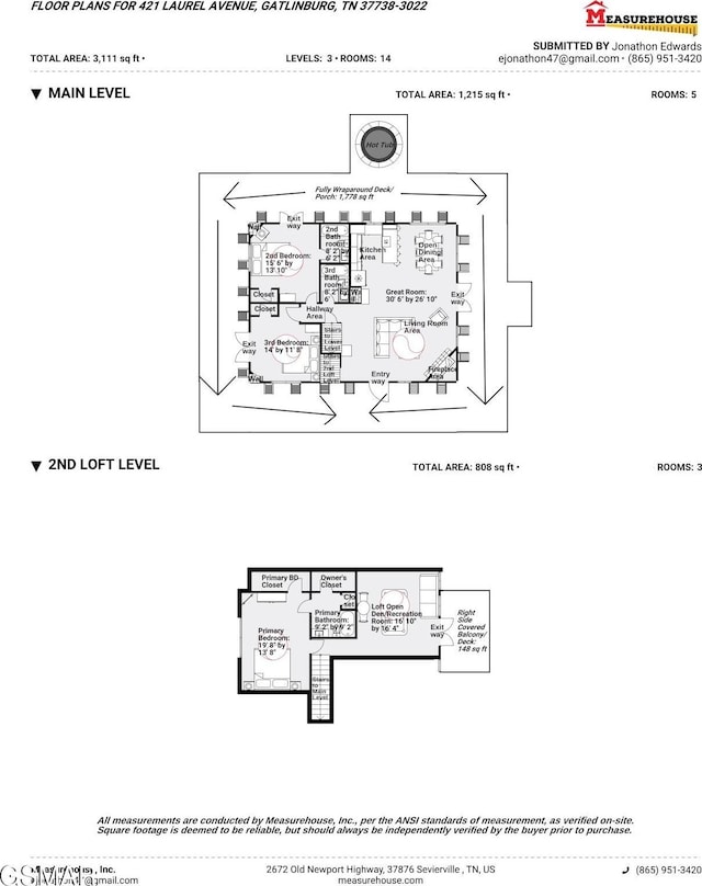 421 Laurel Ave, Gatlinburg, TN 37738 - floor plan / room layout