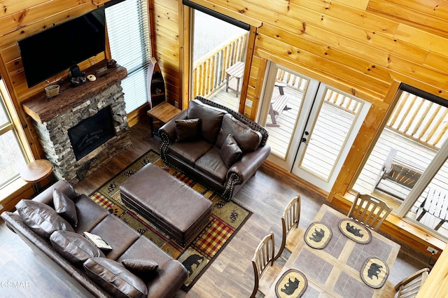 1854 Billard Way, Sevierville, TN 37876 - living room featuring wood finished floors and a fireplace