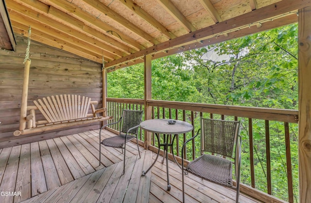 view of wooden deck