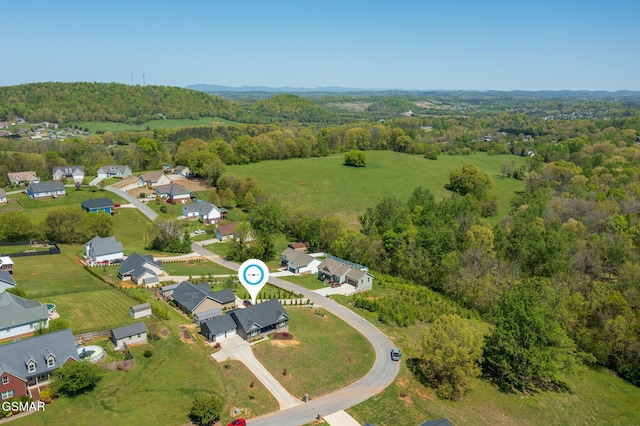 2045 Kings View Loop, Seymour, TN 37865 - birds eye view of property with a residential view and a forest view