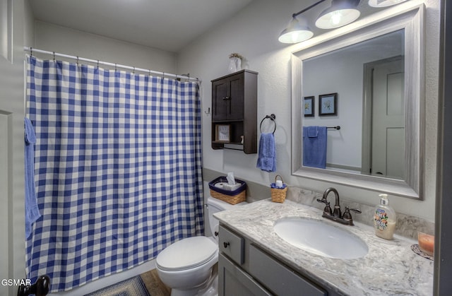 2045 Kings View Loop, Seymour, TN 37865 - bathroom featuring toilet, vanity, and a shower with curtain