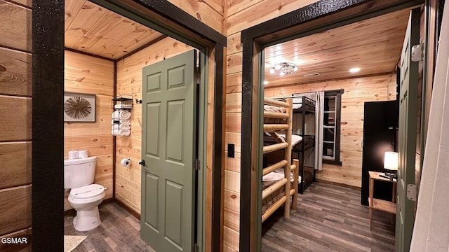 1504 Ginnys Trl, Sevierville, TN 37876 - bathroom featuring wooden walls, wood finished floors, and wooden ceiling