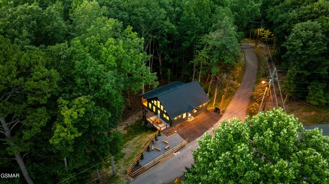 1504 Ginnys Trl, Sevierville, TN 37876 - bird's eye view of a heavily wooded area