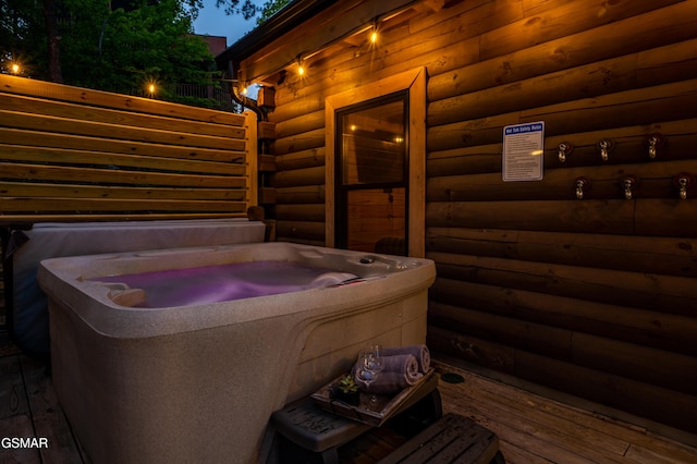 1606 Dove Wing Way, Sevierville, TN 37862 - wooden terrace with a hot tub