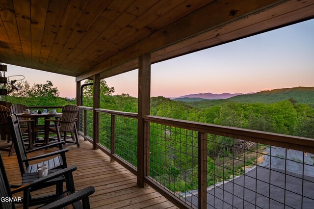 1606 Dove Wing Way, Sevierville, TN 37862 - deck at dusk with outdoor dining space
