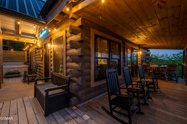 1606 Dove Wing Way, Sevierville, TN 37862 - wooden deck with outdoor dining space