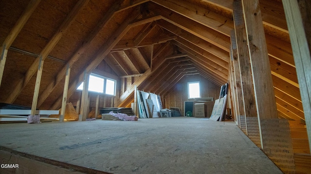 view of attic