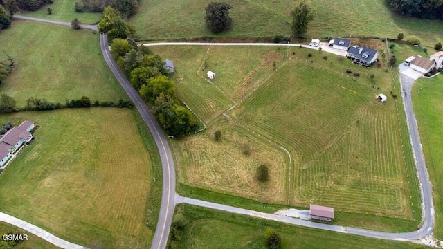 drone / aerial view with a rural view