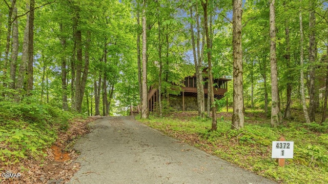4372 Boogertown Rd Unit 1, Sevierville, TN 37876 - view of asphalt driveway featuring a view of trees