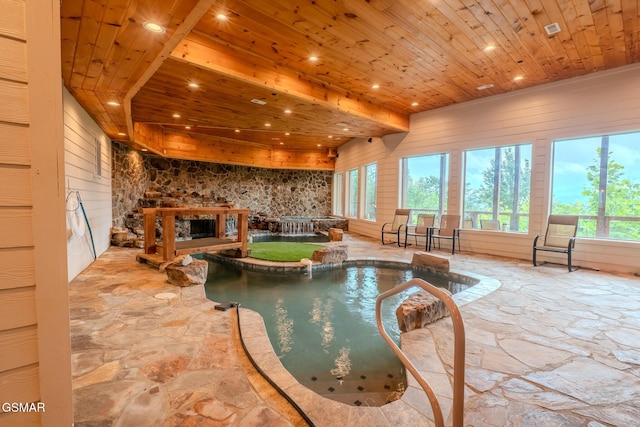 2414 Hackberry Dr, Sevierville, TN 37862 - indoor pool with a hot tub