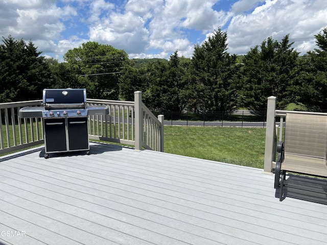 1018 Southwind Cir, Dandridge, TN 37725 - wooden deck with a grill