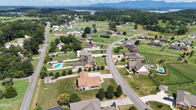1018 Southwind Cir, Dandridge, TN 37725 - aerial view of property's location featuring a water and mountain view