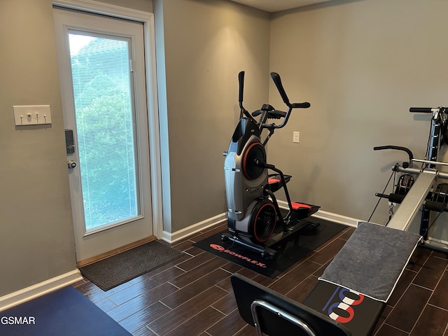 1018 Southwind Cir, Dandridge, TN 37725 - exercise area with plenty of natural light and dark wood-type flooring