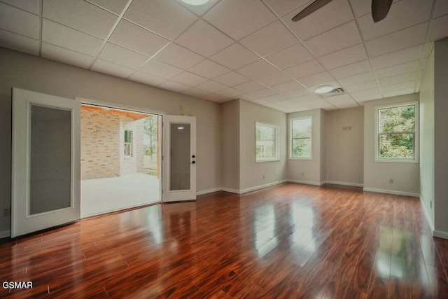 118 Luxury Ln, Dandridge, TN 37725 - spare room featuring a paneled ceiling, wood finished floors, baseboards, and a ceiling fan