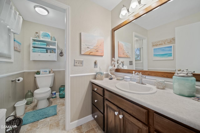 1505 Canterbury Ln, Sevierville, TN 37862 - bathroom with vanity and wainscoting
