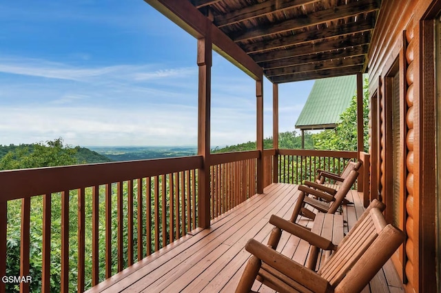 view of wooden terrace