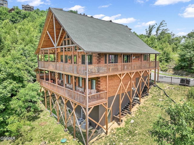 view of rear view of property